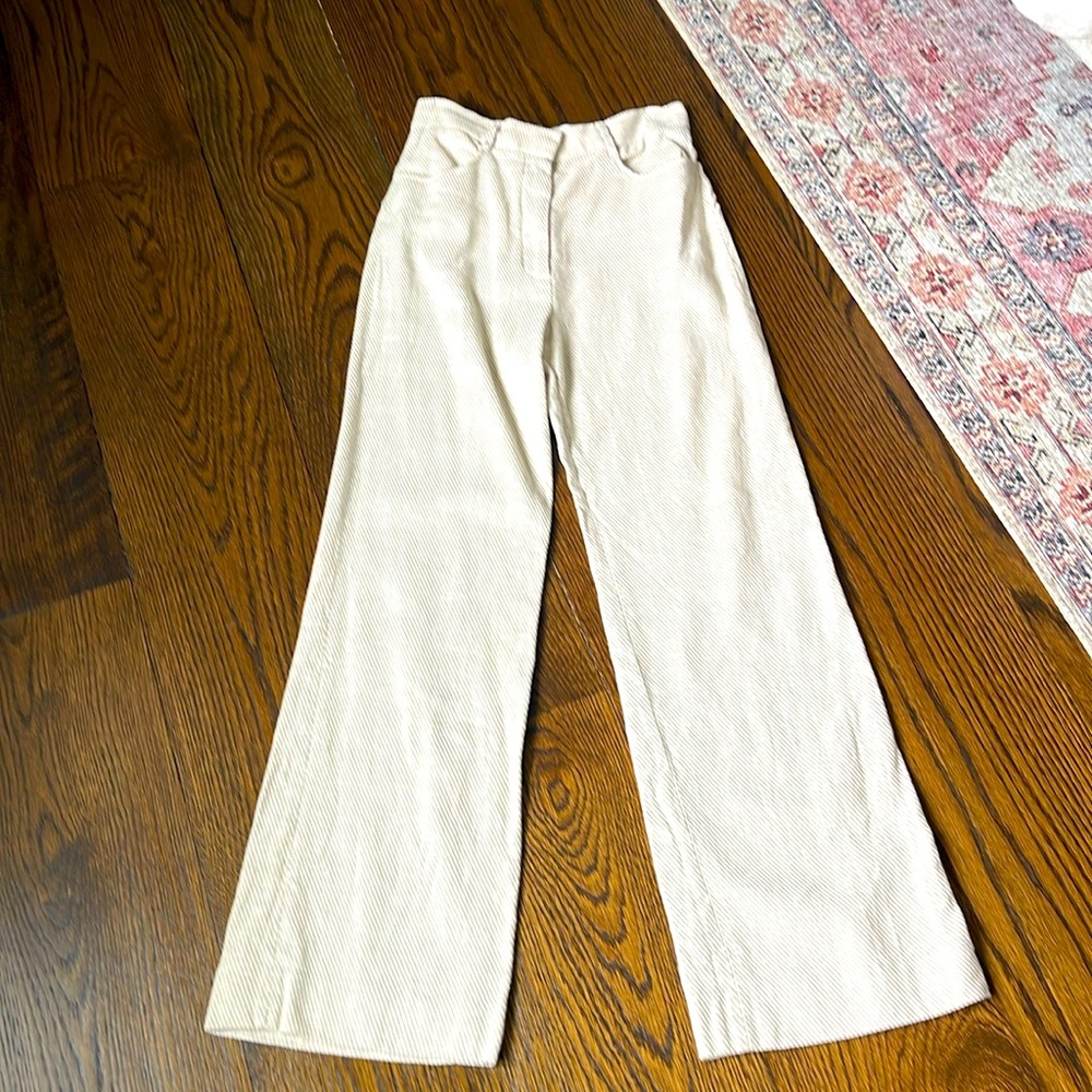 Zara cream colored trousers